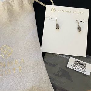 Kendra Scott Emilie Drop Ear Platinum Drusy
